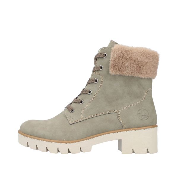 Rieker Synthetic Material Women's short boots| X5718 Ankle Boots - Green | Free Delivery