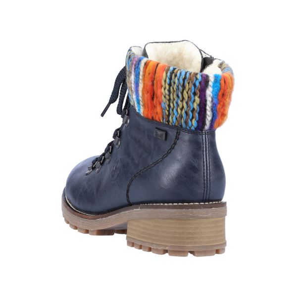 Rieker Synthetic Material Women's short boots| Z0445 Ankle Boots - Blue | Free Delivery