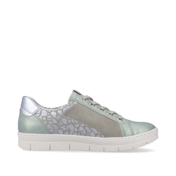 Remonte Women's shoes | Style D5821 Casual Lace-up with zip - Green Combination | Free Delivery