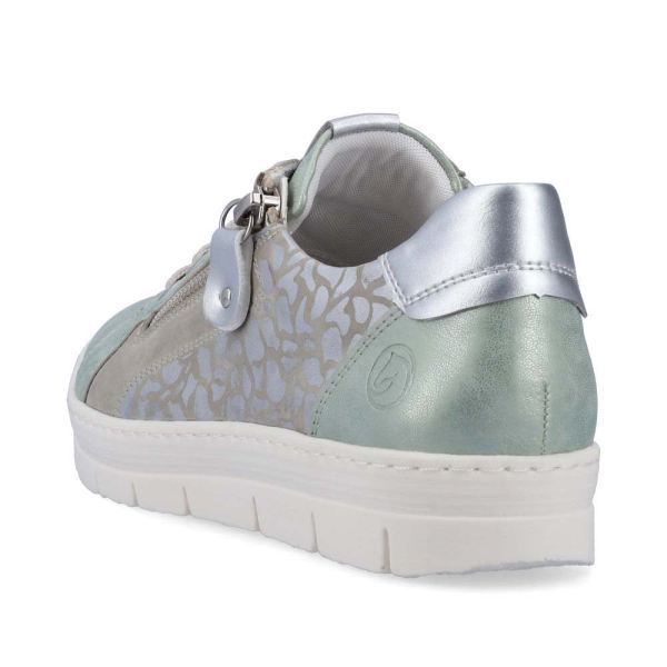 Remonte Women's shoes | Style D5821 Casual Lace-up with zip - Green Combination | Free Delivery