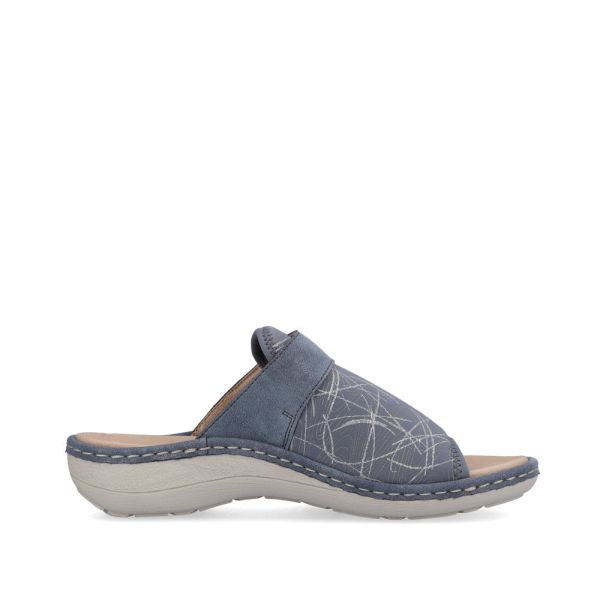 Remonte Women's sandals | Style D7664 Casual Mule - Blue Combination | Free Delivery