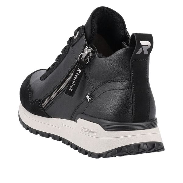 Rieker EVOLUTION Suede Leather Women's mid height boots| W0661 Mid-height Boots - Black | Free Delivery