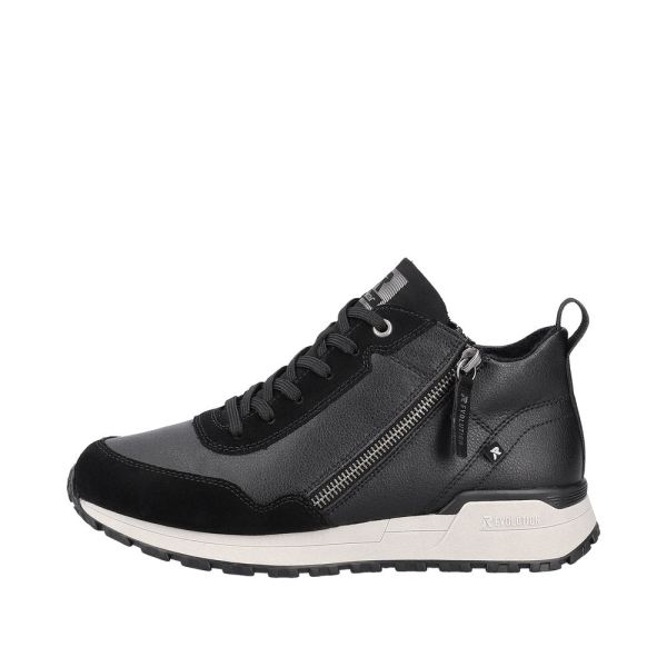 Rieker EVOLUTION Suede Leather Women's mid height boots| W0661 Mid-height Boots - Black | Free Delivery