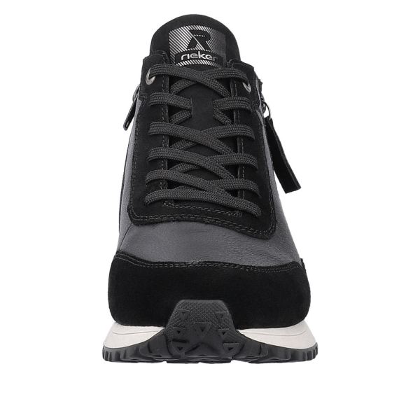 Rieker EVOLUTION Suede Leather Women's mid height boots| W0661 Mid-height Boots - Black | Free Delivery
