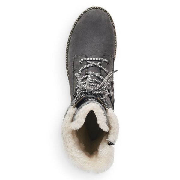 Remonte Suede leather Women's mid height boots| D8474-22 Mid-height Boots - Grey Combination | Free Delivery