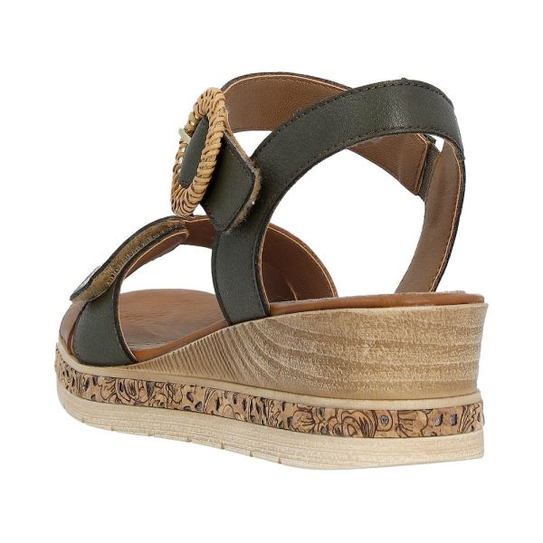 Remonte Women's sandals | Style D3067 Dress Sandal - Green Combination | Free Delivery