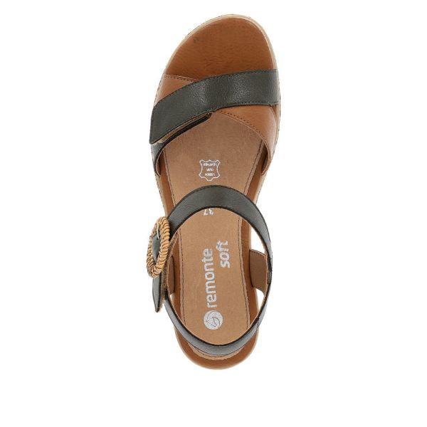 Remonte Women's sandals | Style D3067 Dress Sandal - Green Combination | Free Delivery
