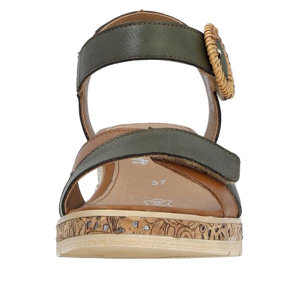 Remonte Women's sandals | Style D3067 Dress Sandal - Green Combination | Free Delivery