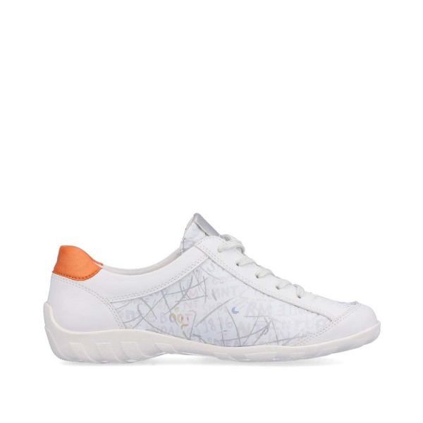 Remonte Women's shoes | Style R3406 Casual Lace-up with zip - White Combination | Free Delivery