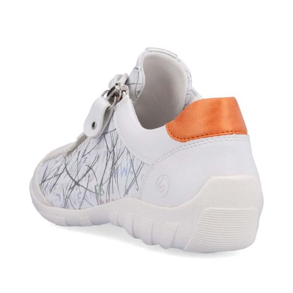 Remonte Women's shoes | Style R3406 Casual Lace-up with zip - White Combination | Free Delivery