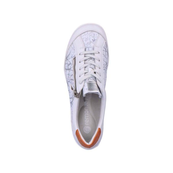 Remonte Women's shoes | Style R3406 Casual Lace-up with zip - White Combination | Free Delivery