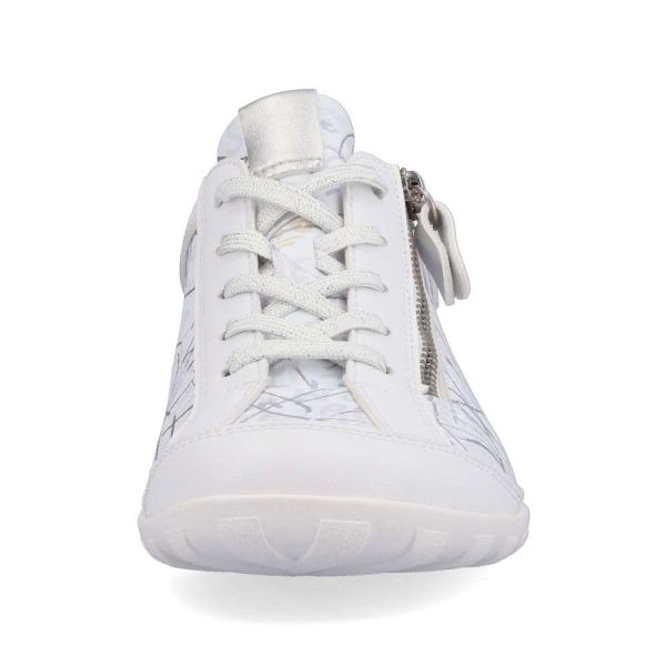 Remonte Women's shoes | Style R3406 Casual Lace-up with zip - White Combination | Free Delivery