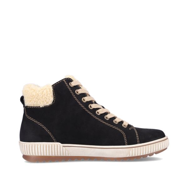 Remonte Suede leather Women's mid height boots | D0770-02 Ankle Boots - Black Combination | Free Delivery