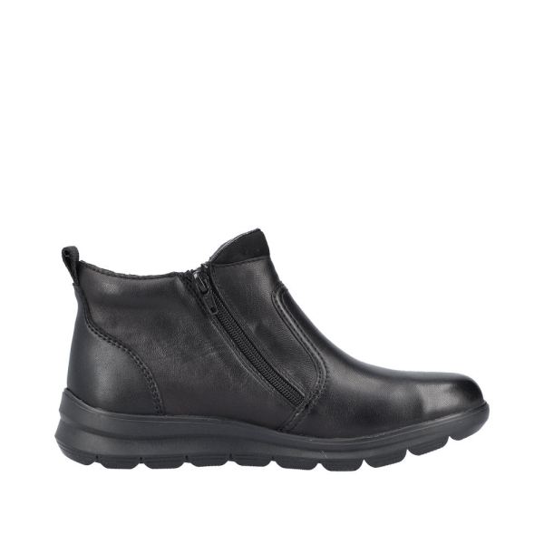 Rieker Leather Women's short boots| Z0060 Ankle Boots - Black | Free Delivery