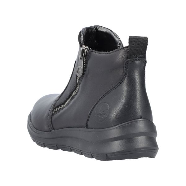 Rieker Leather Women's short boots| Z0060 Ankle Boots - Black | Free Delivery