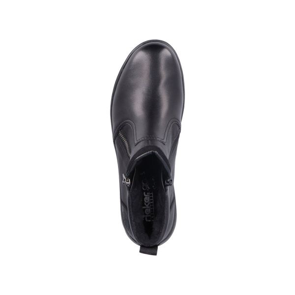 Rieker Leather Women's short boots| Z0060 Ankle Boots - Black | Free Delivery