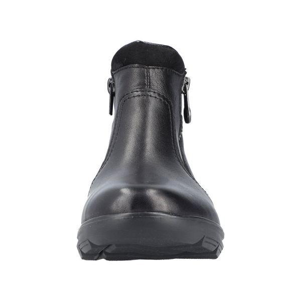 Rieker Leather Women's short boots| Z0060 Ankle Boots - Black | Free Delivery