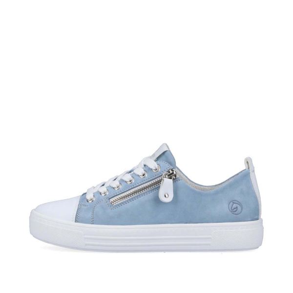 Remonte Women's shoes | Style D0917 Casual Lace-up with zip - Blue Combination | Free Delivery