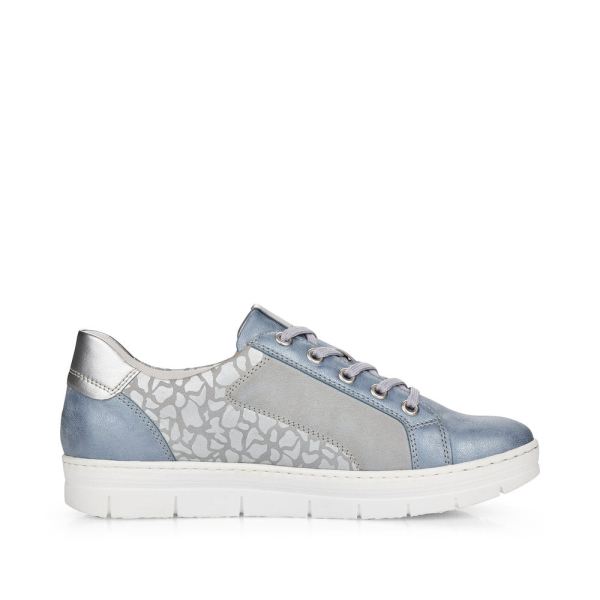 Remonte Women's shoes | Style D5821 Casual Lace-up with zip - Blue Combination | Free Delivery
