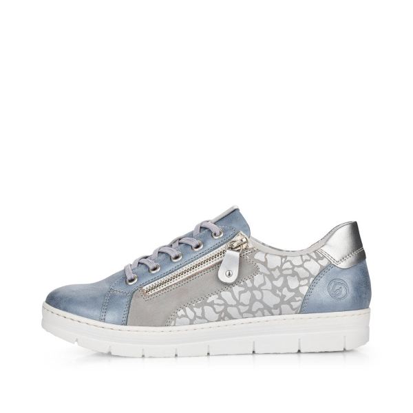 Remonte Women's shoes | Style D5821 Casual Lace-up with zip - Blue Combination | Free Delivery