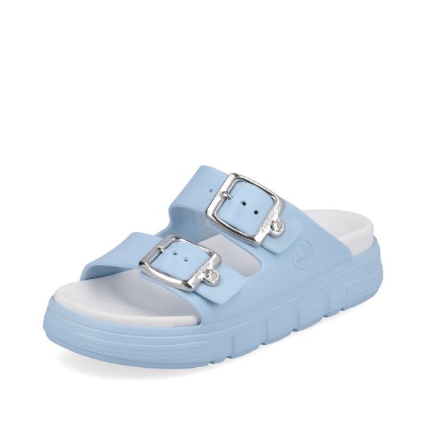 Rieker Women's sandals | Style P2180 Casual Mule - Blue | Free Delivery