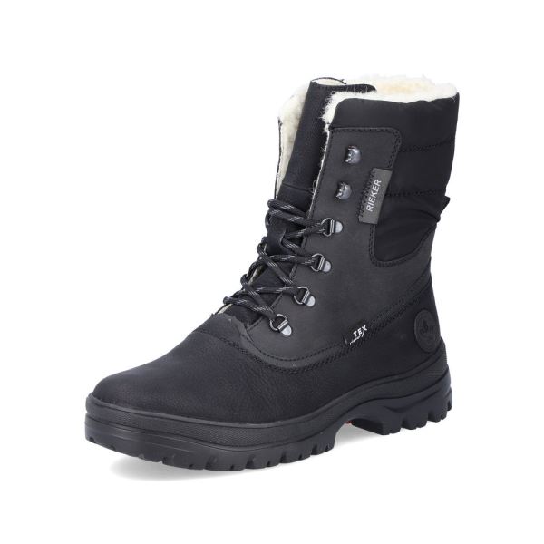 Rieker Synthetic leather Men's boots| F5424 Ankle BootsFlip Grip - Black | Free Delivery