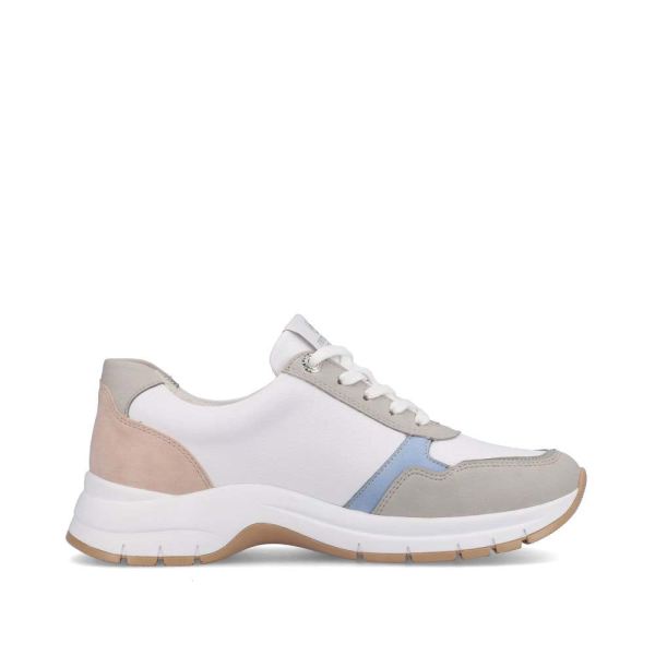 Remonte Women's shoes | Style D0G02 Casual Lace-up with zip - White Combination | Free Delivery