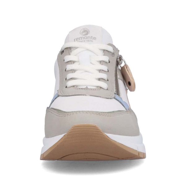 Remonte Women's shoes | Style D0G02 Casual Lace-up with zip - White Combination | Free Delivery