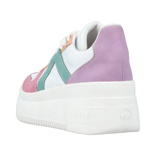 Rieker Women's shoes | Style M7814 Athletic Lace-up - White Combination | Free Delivery