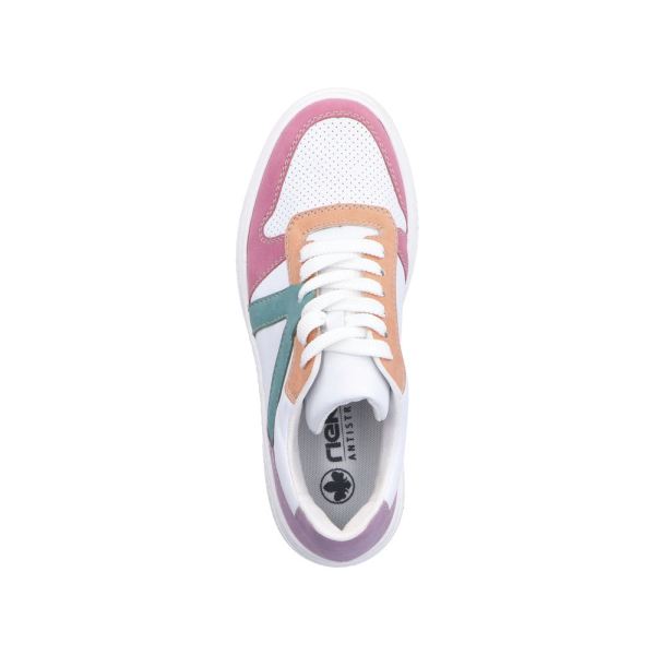 Rieker Women's shoes | Style M7814 Athletic Lace-up - White Combination | Free Delivery