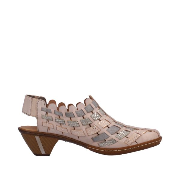 Rieker Women's shoes | Style 46778 Dress Sling-back - Beige Combination | Free Delivery