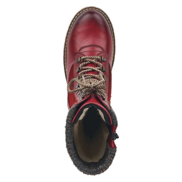 Remonte Suede Leather Women'S' Tall Boots | D9375 Tall Boots Athleisure Boots - Red Combination | Free Delivery