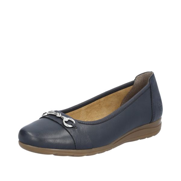 Rieker Women's shoes | Style L9360 Dress Ballerina - Blue | Free Delivery
