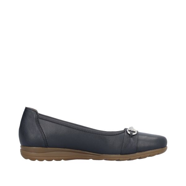 Rieker Women's shoes | Style L9360 Dress Ballerina - Blue | Free Delivery