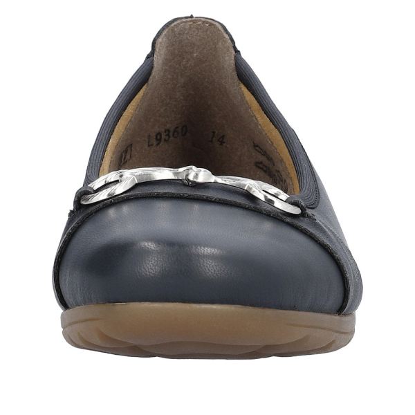 Rieker Women's shoes | Style L9360 Dress Ballerina - Blue | Free Delivery