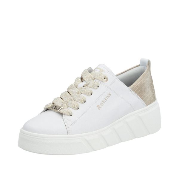 Rieker EVOLUTION Women's shoes | Style W0502 Athletic Lace-up - White | Free Delivery