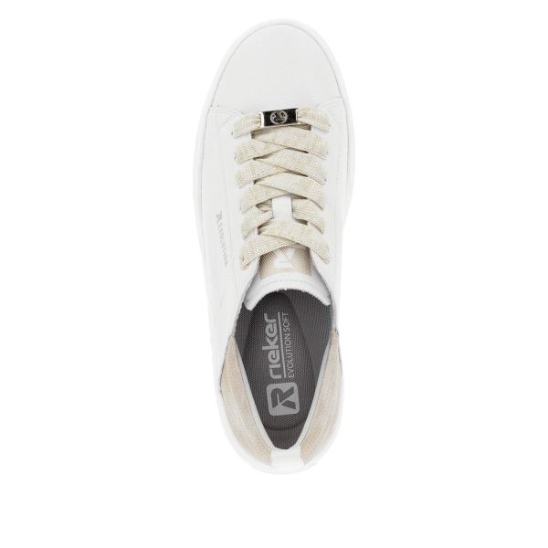 Rieker EVOLUTION Women's shoes | Style W0502 Athletic Lace-up - White | Free Delivery