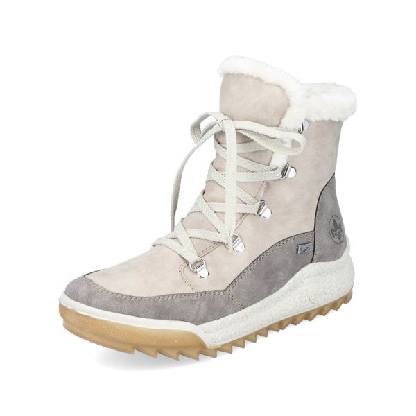 Rieker Synthetic leather Women's Short Boots| Y4744 Ankle Boots - Beige | Free Delivery