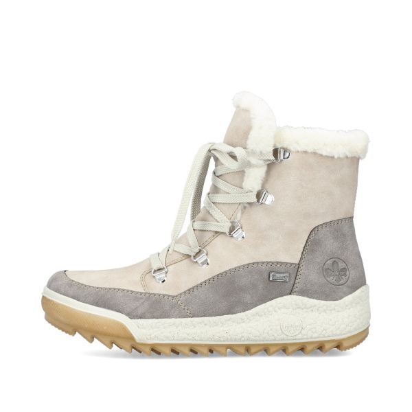 Rieker Synthetic leather Women's Short Boots| Y4744 Ankle Boots - Beige | Free Delivery