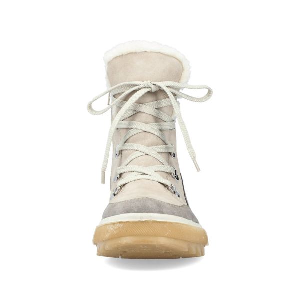 Rieker Synthetic leather Women's Short Boots| Y4744 Ankle Boots - Beige | Free Delivery