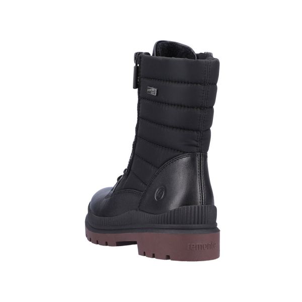Remonte Leather Women's Mid Height Boots| D0C76 Mid-height BootsFiber Grip - Black | Free Delivery