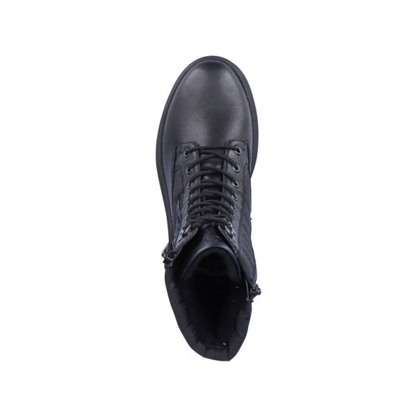 Remonte Leather Women's Mid Height Boots| D0C76 Mid-height BootsFiber Grip - Black | Free Delivery