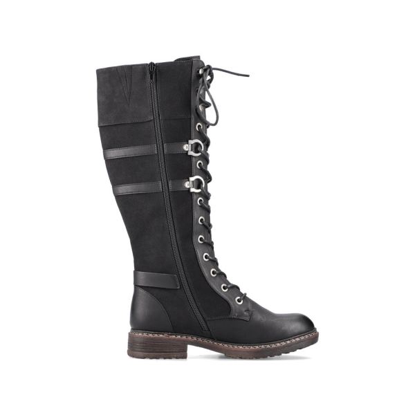 Rieker Synthetic Material Women's' Tall Boots| 94732-14 Tall Boots - Black | Free Delivery