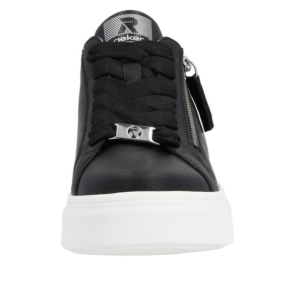 Rieker EVOLUTION Women's shoes | Style W0505 Athletic Lace-up with zip - Black | Free Delivery