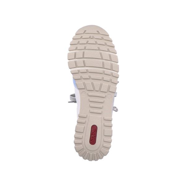 Rieker Women's shoes | Style N7422 Casual Lace-up with zip - White Combination | Free Delivery