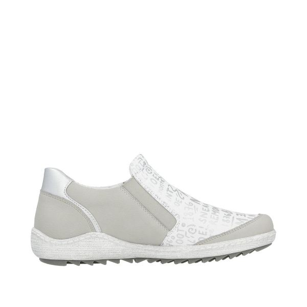 Remonte Women's shoes | Style R1428 Casual Zipper - White Combination | Free Delivery