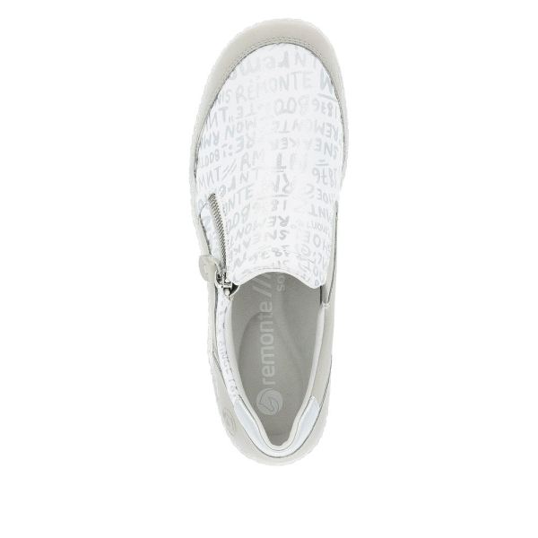 Remonte Women's shoes | Style R1428 Casual Zipper - White Combination | Free Delivery
