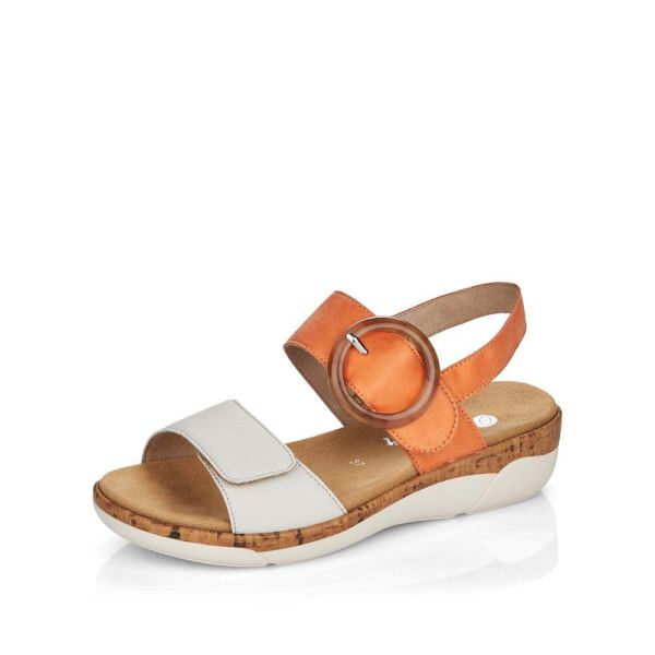 Remonte Women's sandals | Style R6853 Casual Sandal - Orange | Free Delivery