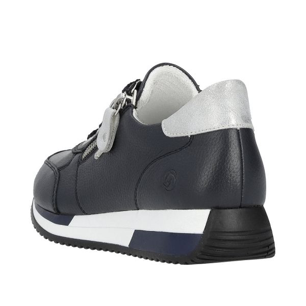 Remonte Women's shoes | Style D0H11 Athletic Lace-up with zip - Blue Combination | Free Delivery