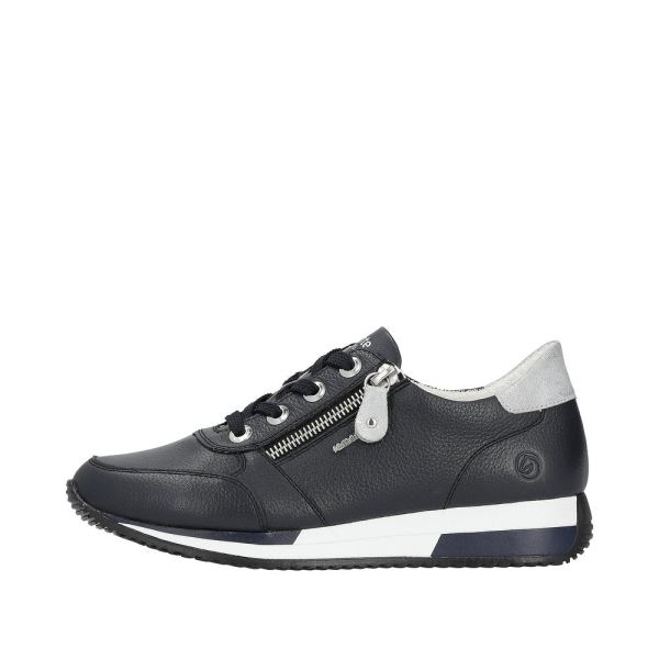 Remonte Women's shoes | Style D0H11 Athletic Lace-up with zip - Blue Combination | Free Delivery